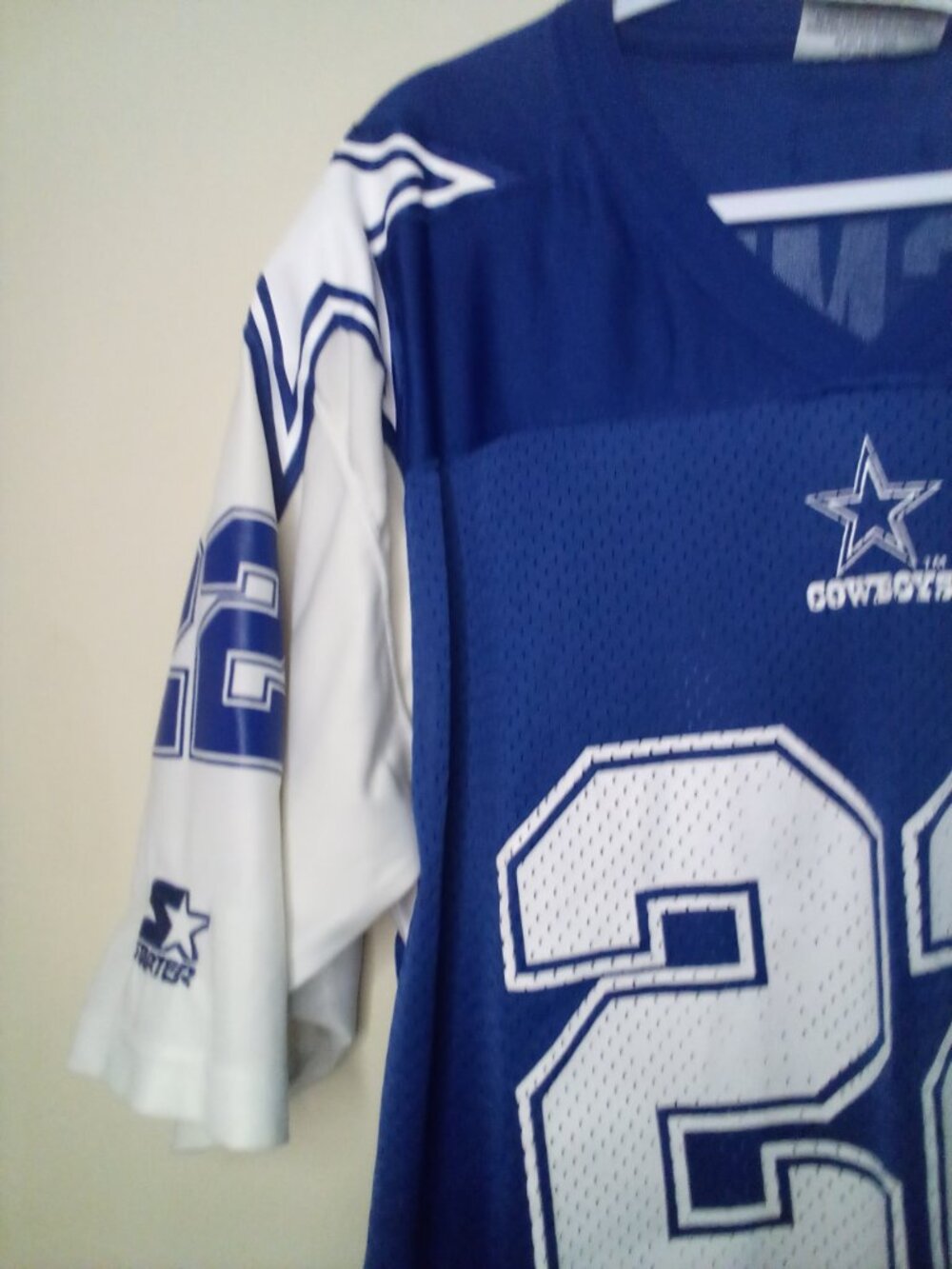 Vintage 1995 Starter Dallas Cowboys Jersey Men XL Emmitt Smith #22 Blue White - Picture 8 of 14